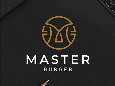 Master burger logo concept