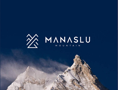 Manaslu Mountain logo 3d animation branding desain design graphic design ikon illustration ilustrasi logo merek motion graphics ui vektor