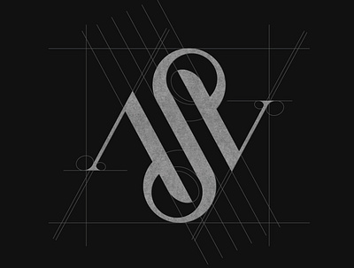 Letter ASV logo ambigram branding desain design ikon illustration ilustrasi logo merek ui vektor