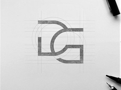 Letter DG logo branding desain design ikon illustration ilustrasi logo merek ui vektor