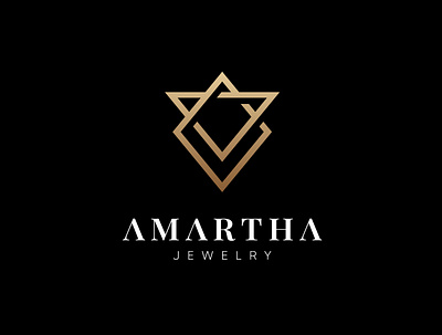 Amartha jewelry logo branding desain design ikon illustration ilustrasi logo merek ui vektor