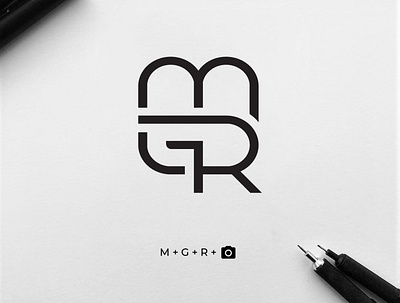 Letter MGR logo branding desain design ikon illustration ilustrasi logo merek ui vektor