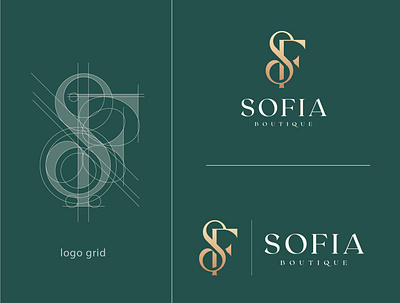 Letter SF logo branding desain design ikon illustration ilustrasi logo merek ui vektor
