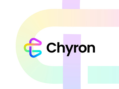 Chyron logo concept branding desain design ikon illustration ilustrasi logo merek ui vektor