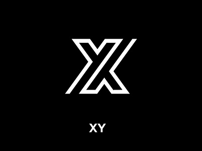 XY monogram concept desain ikon logo merek tipografi vektor