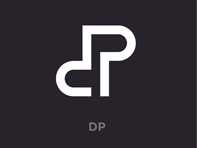 D and P logo concept desain ikon logo merek ui vektor