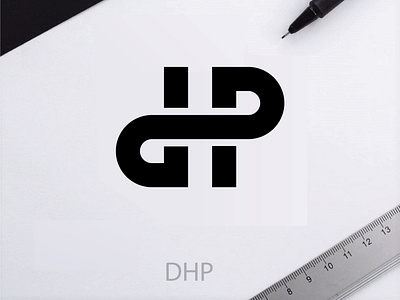 DHP logo app desain design illustration ilustrasi merek tipografi typography