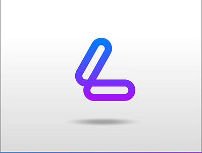 letter L app desain design icon ikon logo merek tipografi vektor