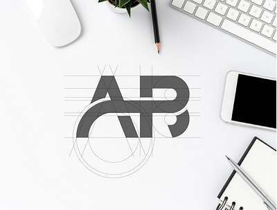 AB monogram app branding desain ilustrasi logo merek ux vektor web