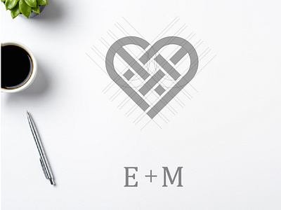 letter E + letter M monogram