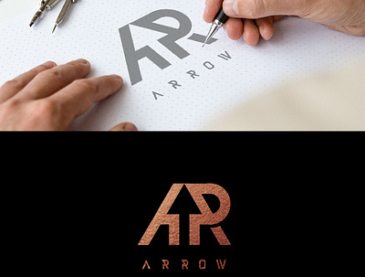 AR logo concept branding desain design icon ikon ilustrasi logo merek vektor