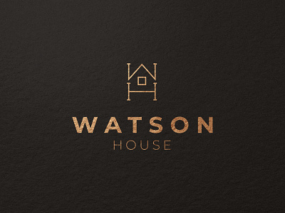 Watson house logo desain ikon ilustrasi logo merek tipografi vektor