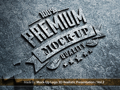 Mock-Up Logo 3D Realistic Presentation / Vol.2 logo mock up presentation logo psd file