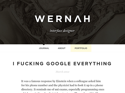 Wernah.com redesign