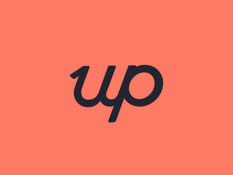 We're now known as Up animation logo rebrand up wordmark