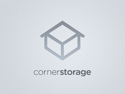 Corner Storage logo box corner cube logo startup startup weekend storage