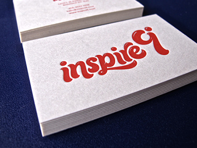 Letterpressed Inspire9 Cards card chapstick coaster letterpress pantone stock