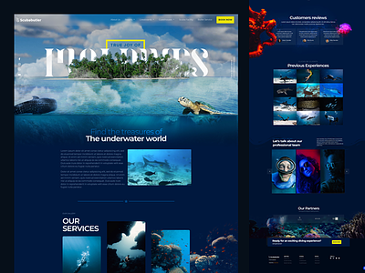 ScubaButler Website + Online booking css animation diving parallax ux web design
