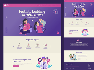 Fertility / Health Website branding health ux web design