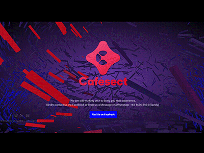 Cafesect Splash Screen cafesect designstudio pink purple splash splashscreen web design website