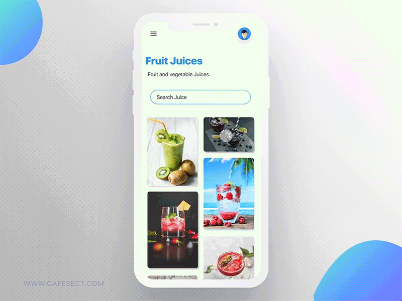 Fruit Fruit juice ordering app for iOS android animation app design branding company designstudio finance fruitjuice gui illustration intro ios design logo mobile ui typography ui interaction ux ux designer vibrant