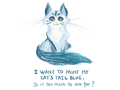 Blue cat comic art comics design graphicdesign illustration