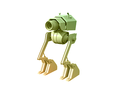 Custom Mech 1 WIP 3d amber green mech mecha modo render robot wip