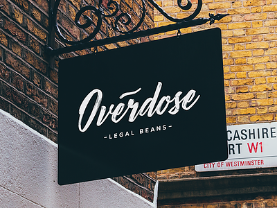 Overdose Logo coffee beans coffee shop