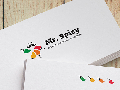 Mr. Spicy logo habanero hot pepper mexico spicy