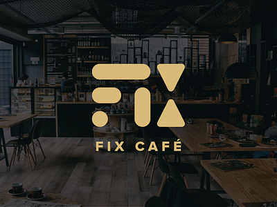 Fix Café Branding arabian branding cafe cafe logo coffee coffee shop geometic minimalism