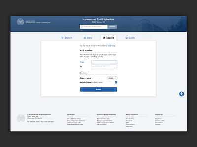 USITC accessibility concept government mockup search ui ui design uiux web webdesign website design