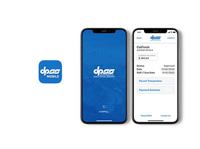 DPSS Mobile accessibility concept design government minimal mobile mobile app mobile app design social services ui uiux ux design
