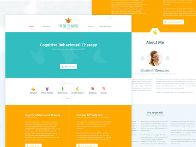 Fresh Thinking clean club studio homepage landing minimal therapy web design