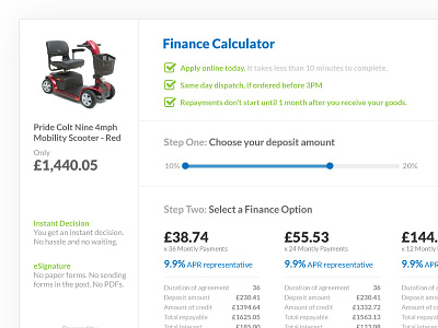 Finance Calculator Popup clean club studio ecommerce minimal process ui web design