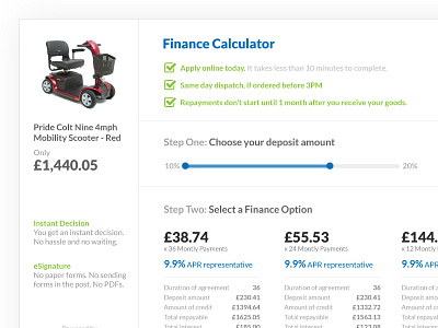 Finance Calculator Popup