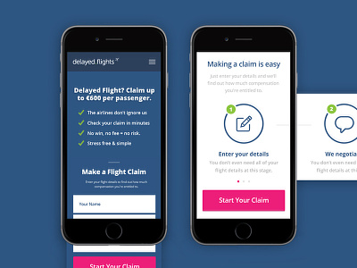 Delayed Flights Mobile bold club studio iphone responsive design ui ux web design