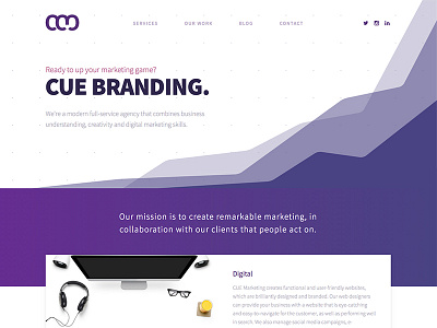 Cue Marketing Homepage