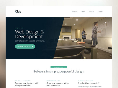 Club - Homepage club studio design studio homepage marketing responsive design ui ux web design
