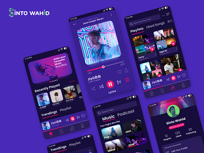 Music Player Apps mobile app mobile design mobile ui music app music player music player ui pink purple uidesign uiux uxdesign