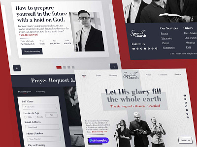 Spirit Church - Landing Page christianity classic landing page religion retro desugn ui ux