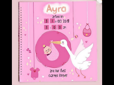 New born Babies customized Scrap Book.. 👶 customized scrapbook