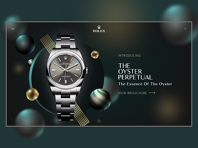 Rolex watch promotion page brand branding design discover fashion graphic design oyster rolex ui watch