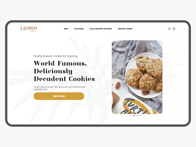 Concept design for pastry landing page bakery cookies design food landing pastry sweet ui website