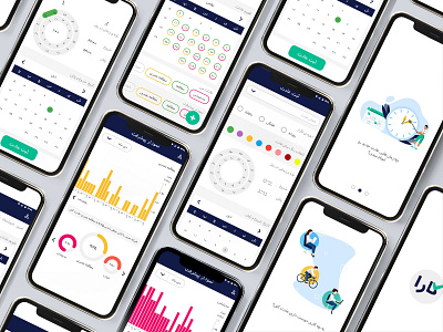 The application helps to create the desired habit in the user app ui app ux application application deaigner colorfull app daily app habit app persian app product designer shabnam amiri task app ui designer uiux ux designer