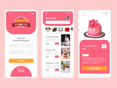 Online Mobile  Cake Shop App