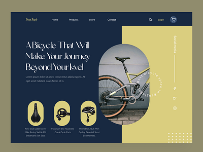 Bicycle store website landing page