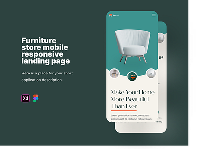 Furniture store mobile responsive landing page