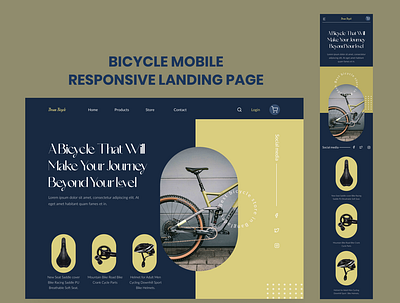 Bicycle mobile responsive landing page branding by cycling dailyui design graphic design herosection mobile ui sports ui website