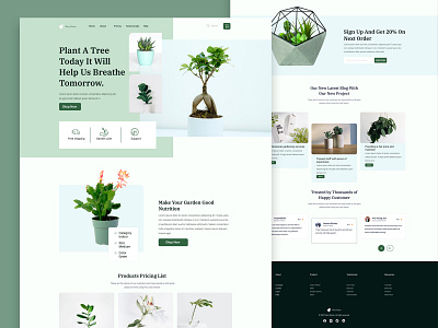 Tree Plant Landing Page Website