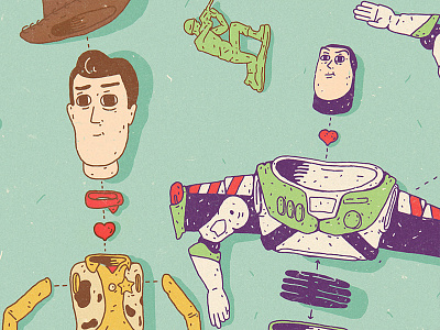 ♥ 2d illustration just for fun toy story